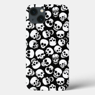 Skulls in Black Background Pattern title_seo2