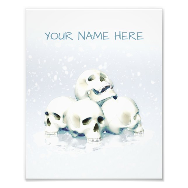 Skulls in the snow. Personalized Fotodruck (Vorne)
