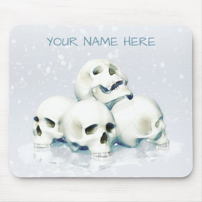 Skulls in the snow. Personalized Mousepad (Vorne)