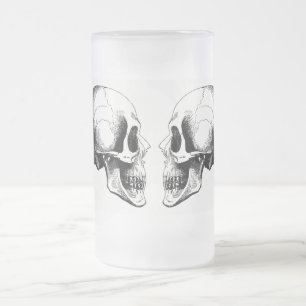 Skulls Mattiert 16 oz Mattierte Glass-Tasse Mattglas Bierglas