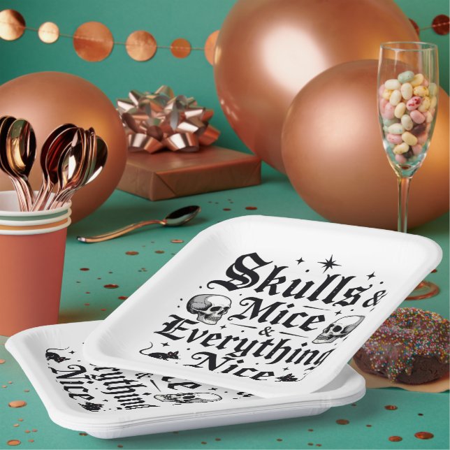 Skulls & Mäuse & Everything Nice Pappteller (Multi)