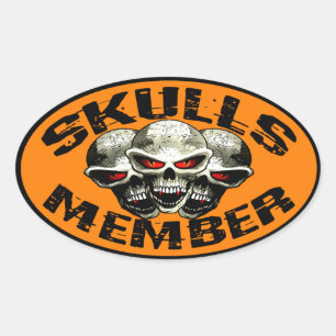 Skulls Member Sticker