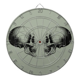 Skulls Metal Cage Gray Dartboard Dartscheibe