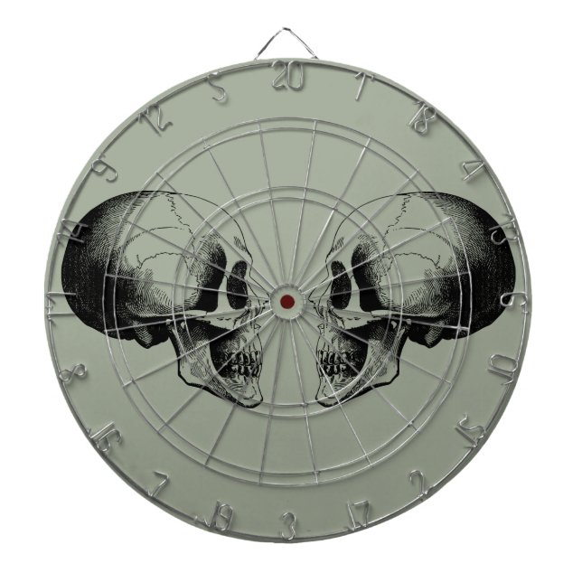 Skulls Metal Cage Gray Dartboard Dartscheibe (vorne)