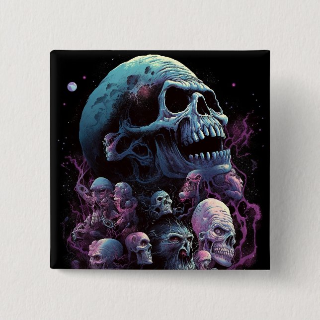 Skulls Monsters Horror Art Button (Vorderseite)