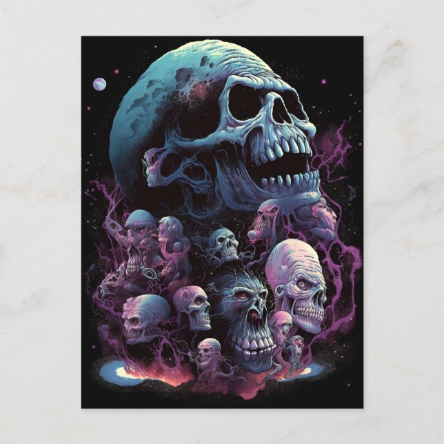Skulls Monsters Horror Art Postkarte (Vorderseite)