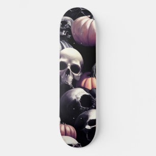 Skulls Muster, dämonisch, Horror Halloween Stil Skateboard