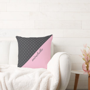 Skulls Muster Mit Monogramm Kissen