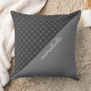 Skulls Muster Mit Monogramm Throw Kissen