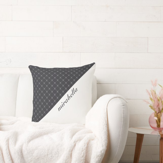 Skulls Muster Mit Monogramm Throw Kissen (Liege)