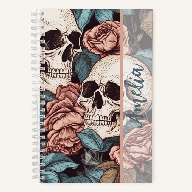 Skulls-Notebook Notizbuch (Vorderseite)