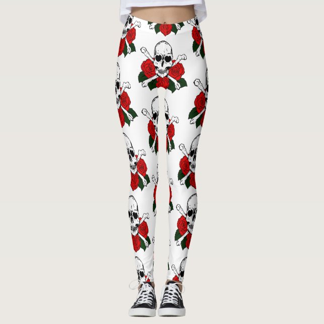 Skulls Rose Leggings (Vorderseite)