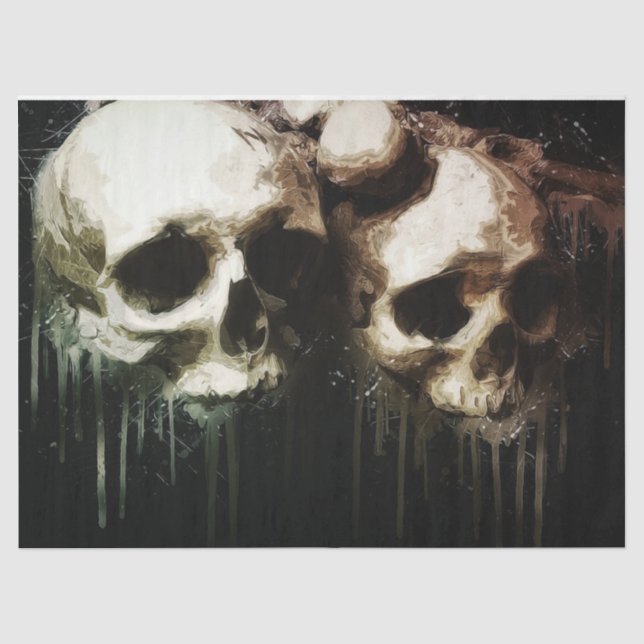 Skulls Rustikales 16 Dekoupage Tissue Paper Seidenpapier (Vorderseite)