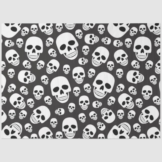 Skulls, Skelette und Eyeballs Serie Design 18 Seidenpapier (Vorderseite)