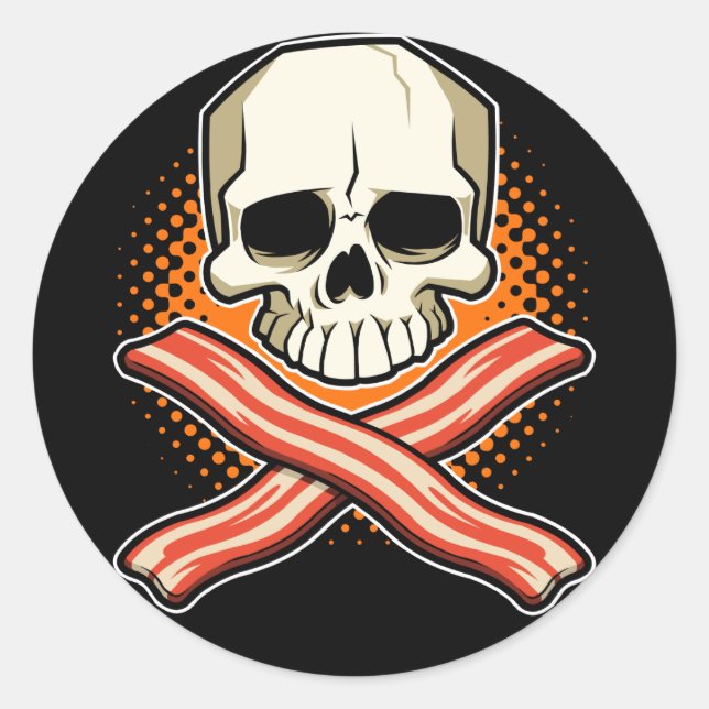 Skulls und Bacon Stickers (Vorderseite)