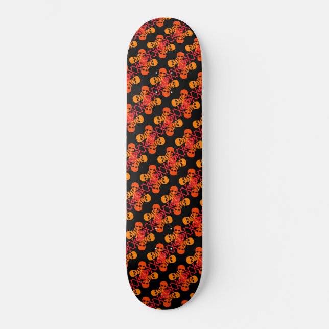 Skulls und Crossbones Muster Skateboard (Vorderseite)