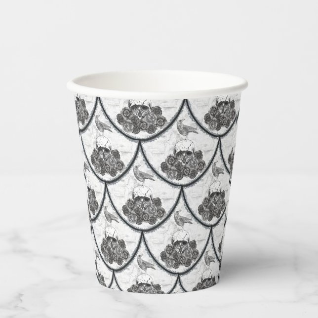 Skulls und Crows Paper Cups Pappbecher (Vorderseite)