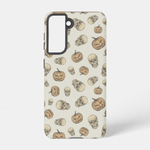Skulls und Kürbis Halloween Muster Samsung Galaxy Hülle