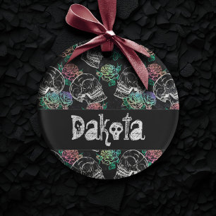 Skulls und Ombre Rose Gothic Glam Pastel Grunge Ornament