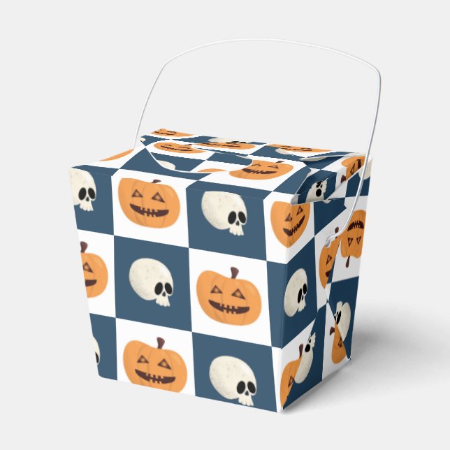 Skulls und Pumpkins Karos Geschenkschachtel (Vorderseite)