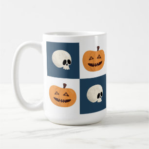 Skulls und Pumpkins Karos Kaffeetasse