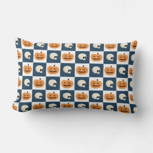 Skulls und Pumpkins Karos Lendenkissen