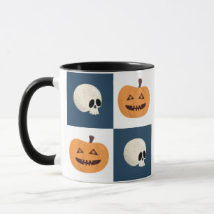 Skulls und Pumpkins Karos Tasse