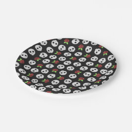 Skulls und Rose Pappteller