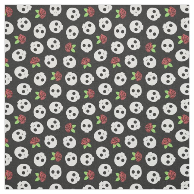 Skulls und Rose Stoff (Muster)