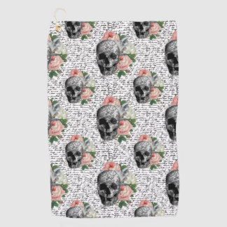 Skulls und Rosen Golfhandtuch