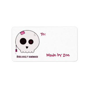 Skully Crafter-mittlere Größen-Geschenk-Umbauten Adressaufkleber