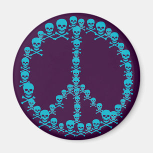 Skully Friedenszeichen Magnet