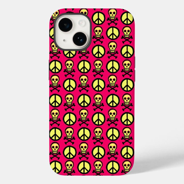 Skully Peace Case-Mate iPhone 14 Hülle (Rückseite)