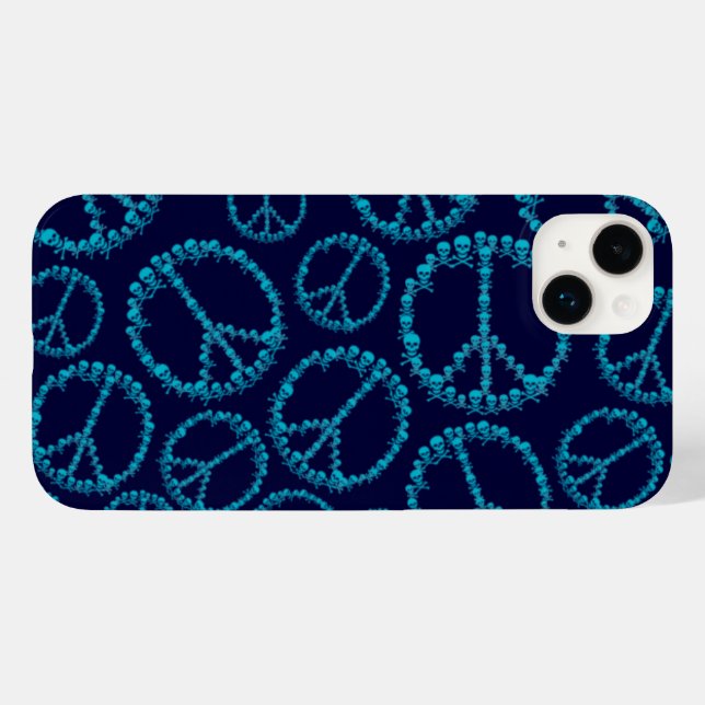 Skully Peace Sign Case-Mate iPhone Hülle (Rückseite (Horizontal))
