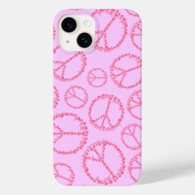 Skully Peace Sign Case-Mate iPhone Hülle (Rückseite)