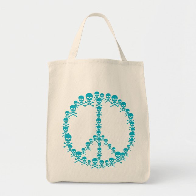 Skully Peace Sign Tragetasche (Vorne)