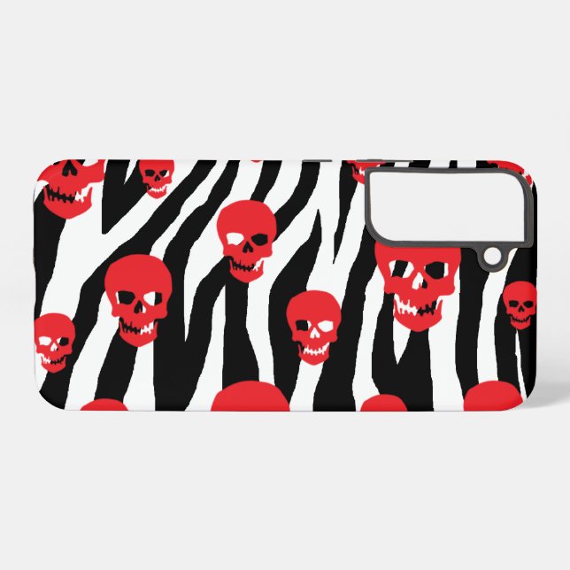Skully Pop Zebra Samsung Galaxy Hülle (Rückseite (Horizontal))