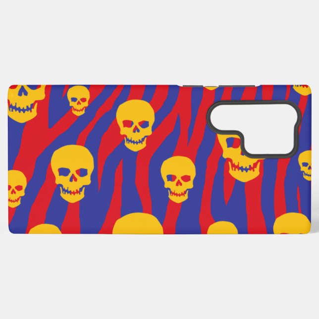 Skully Pop Zebra Samsung Galaxy Hülle (Rückseite (Horizontal))