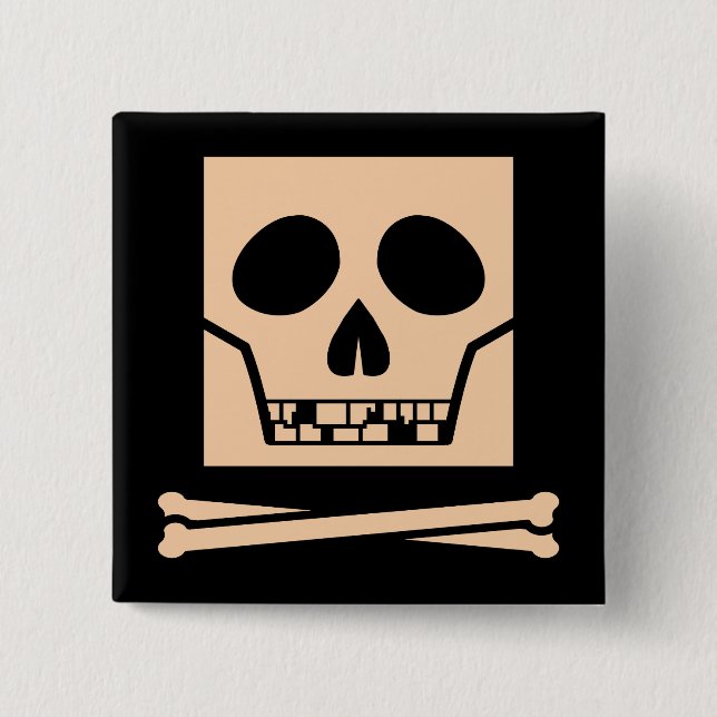 Skully Quadrat Button (Vorderseite)