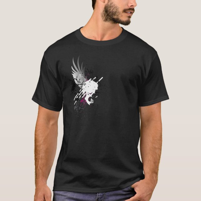 skullz. unten winged. T-Shirt (Vorderseite)
