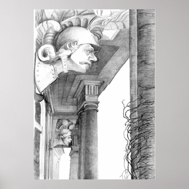 Skulptur Burgscheidungen Burgscheidner Burgsteinfe Poster (Vorne)