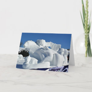 Skulptur des Polarbärensschnees, Quebec, Kanada Dankeskarte