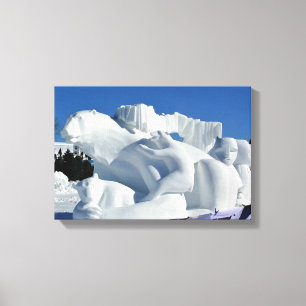 Skulptur des Polarbärensschnees, Quebec, Kanada Leinwanddruck