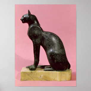 Skulptur einer Katze, später Zeitraum Poster