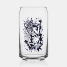 Skulptur eines weinenden Engels - mit Splashes 1