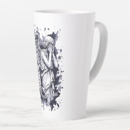 Skulptur eines weinenden Engels - mit Splashes 1 Milchtasse