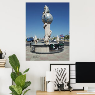 Skulptur für die Meeresbewohner Poster