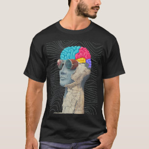 Skulptur Gehirnsonnenbrille über zukünftige Tee