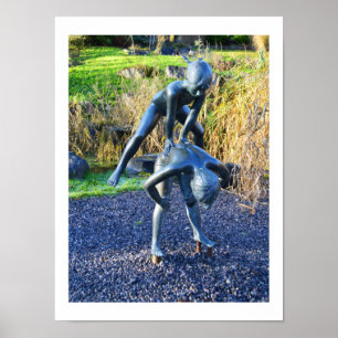 Skulptur Kinderdes spielens Poster