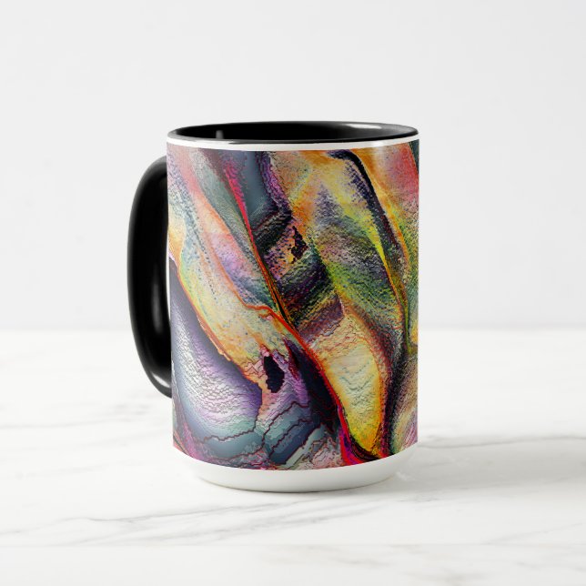 Skulptur mit Rauigkeit und virtueller Wasserfarbe Tasse (Vorderseite Links)